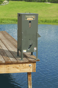 Texas Hunter 125 lb. Feeder on Dock